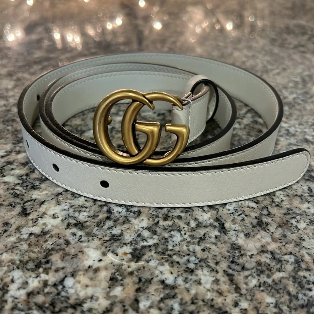 Gucci Calfskin Double GG 20mm Belt